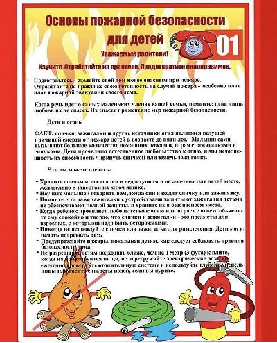 Основы пожарной безопасности для детей